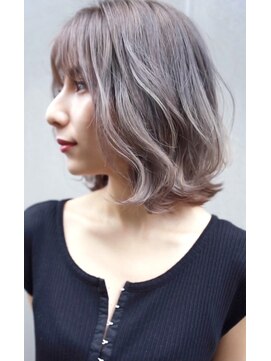 グランアージュ 船橋南口店(grandage) かきあげ前髪/グレーカラー/モノトーン/船橋