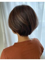 ヘアルーム モア(hair room More) 30代女性　丸みショート×ブラウンベージュ