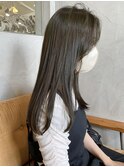 ブリーチなし透明感オリーブグレージュ