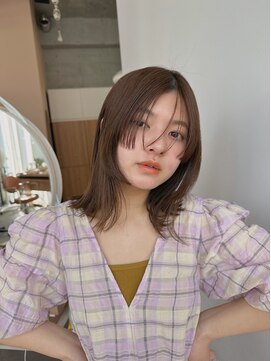 ガーデンエン 表参道(GARDEN eN) ぷつっとレイヤーカットミディアムブラウンカラー