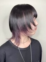 グラッド(GLAD.) ショートウルフカットインナーカラー顔まわりレイヤーカット