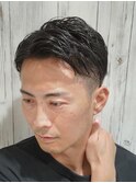 七三分け/アップバング/清潔感/新潟市/アップバング/バーバー