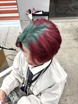 レコ 渋谷(LECO) ミント×レッドのルーツカラー
