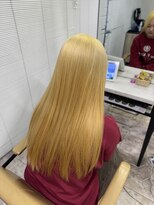 アジールヘア 所沢プロペ通り店(agir hair)&nbsp;抜きっぱなしブリーチカラーブロンド夏くびれヘア所沢韓国