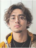 20代30代　センターパート大人マッシュ＃50メンズサーフカール
