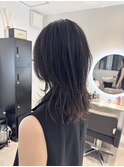 くびれヘア×暗髪