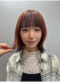 ぱっつん前髪 × 外ハネボブ