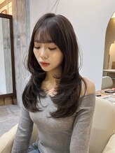 オリーブグレージュ/暗髪/韓国/広島/袋町