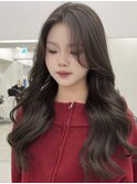 ヘーゼルグレージュブリーチなしダブルカラー透明感イルミナ