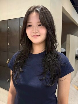 ヘアー アイス ルーチェ(HAIR ICI LUCE) 20代30代透明感◎アッシュブラック×艶感ロングヘア