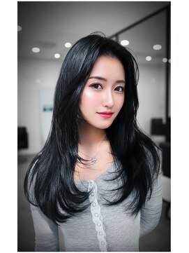 ジーナ 名駅(XENA.) 【TAKAHIRO】　レイヤーカット/韓国ヘア/ブラック