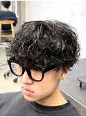 渋谷シャドウパーマメンズマッシュ無造作パーマ癖毛風パーマ