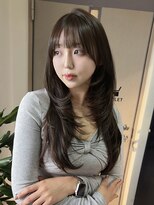 イコ 心斎橋(.ico) 韓国レイヤーカット×オリーブブラウン