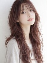 ムーン 仙台一番町店(OON)&nbsp;ピンクベージュ/韓国レイヤーカット/ブリーチなし透明感カラー