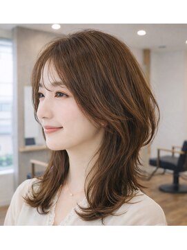 アルー ヘアーデザイン 中山寺店(aluu hair design) ミディアムレイヤー