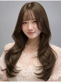 韓国風レイヤーカット髪質改善ダブルカラーハッシュカット