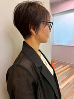 アトリエ タキ(atelier.taki)&nbsp;大人上品 ハンサムショート 暗髪 丸みショート シースルー