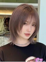 ロッソ 大橋店(Rosso)&nbsp;ローズブラウンのすっきりボブ【大橋】