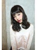 【salon de MiLK 原宿】セミロングダークアッシュ