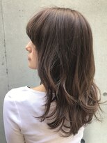 シュシュ(chou chou) シフォンベージュ×極細ハイライト