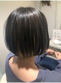 ぱつっとボブ♪ブリーチインナーカラー♪