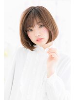 ヘアアンドビューティー ミック(Hair & Beauty miq) 切りっぱなし&ぶつ切りボブ小顔ナチュラル艶カラーa1