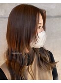 AO hair  秋ブラウン　フェイスカット