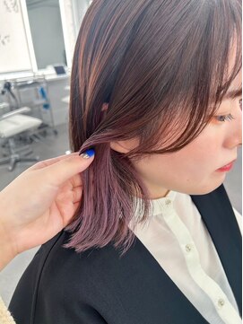 イロウ 山口どうもん店(IROW) インナーカラー/デザインカラー/ラベンダー/顔周り