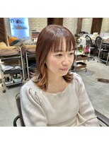 アデプト 金町店(adept) 【adept金町店　石崎Style】オレンジカラー×ナチュラルレイヤー