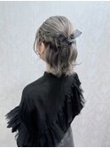 推し活 ライブ イベント 量産型 編み込みハーフアップ×リボン