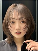 レイヤーボブ/レイヤーカット/ミルクティーベージュ