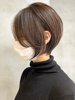 エリマ 武蔵小杉(elima) 武蔵小杉大人丸みショートボブイルミナベージュカラー小顔30代