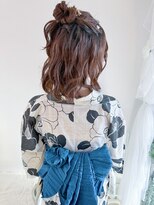 リムネ(RIMUNE)&nbsp;ハーフアップ／お団子／浴衣ヘア/ウェーブ巻き