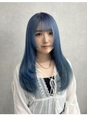 姫カットレイヤー×アイスブルー