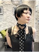 フレンチモードボブ × 黒髪ショート