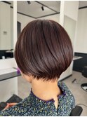 丸みショート暖色カラーくびれショートお悩み改善ショート