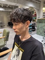 ゼスト リル 新宿(ZEST lill)&nbsp;シャドウパーマ くせ毛風 マッシュパーマ 新宿