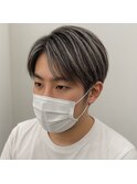 メンズハイライトバレイヤージュメッシュ