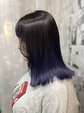 ヲタクに美容室は難しい。 ブルーラベンダーグラデーション