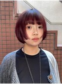 【Haco+】Shiho_ボブ_バーガンディ