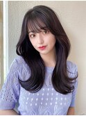 【20代30代】さりげないナチュラルレイヤー/小顔/黒髪/暗髪