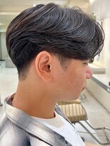 ニコ トウキョウ ヨコハマ(nico) メンズセンターパートウルフセンターパートニュアンスパーマ襟足