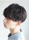 大分シャドウパーマメンズカットラウンドマッシュツーブロック