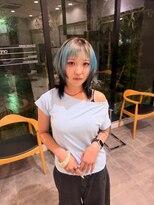アース 名取店(HAIR&MAKE EARTH)&nbsp;ブラウン×シアンデザイン