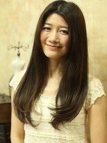 リノ ヘア 横浜西口店(RINO Hair) RINO横浜店 個性派ストレートロングスタイル