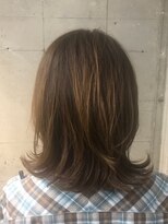 オッソ(OSSO)&nbsp;ミディアムレイヤーボブ_ブランジュダブルバング