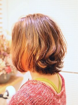 リビーチ ヘア リゾート 赤羽(Rebeach HAIR RESORT) 【赤羽リビーチ】ケアブリーチ◇イヤリングカラー×グラボブ