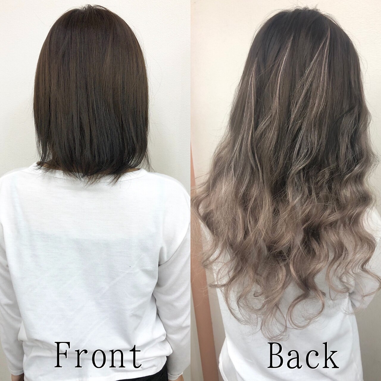 グレージュ#シールエクステ#デザインカラー#エクステ#横浜：L058390793