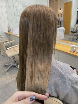 ネルバイグリーン(Nelle by green) 町田ブリーチなしダブルカラー、町田ベージュカラー、オリーブ