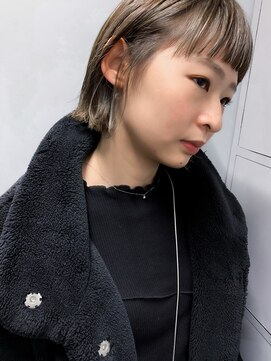 ヌード(nude) nude仲井【ショートボブ】【ハイライト】【グレージュ】